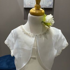 Joan Calabrese for Mon Cheri Flower Girl/Communion Balero NWT